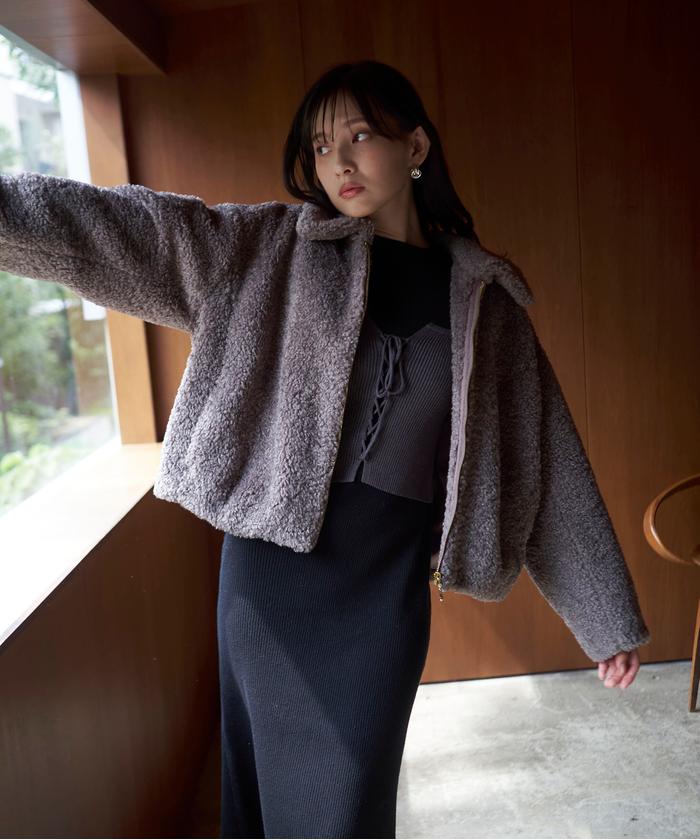 ボアブルゾン 24AW(506859279) | プロポーション ボディ ボアブルゾン 24AW(506859279) | プロポーション ボディ