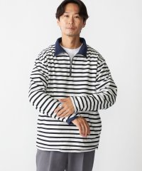 SHIPS MEN/SHIPS: リバーシブル ボーダー フリース ハーフジップ プルオーバー/506862892