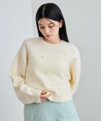 VIS/【WEB/ルミネ店限定】パールボタンニットプルオーバー/506863653