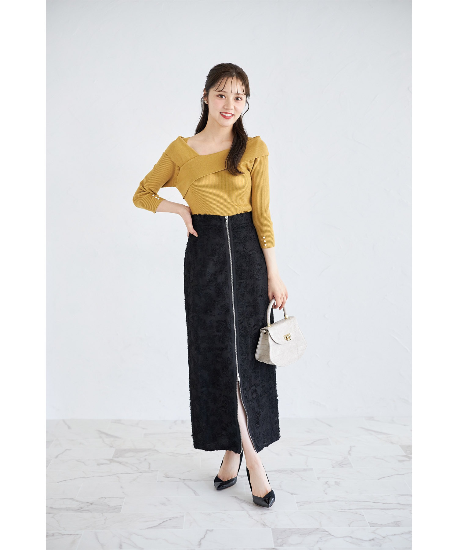 セール】トッコクローゼット tocco closet フリンジジャガード