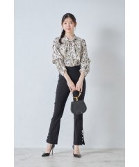 tocco closet/トッコクローゼット tocco closet リボン＆パール付きストレッチデニムパンツ/506854822
