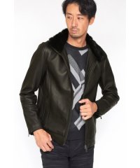 HIGH STREET/HIGH STREET∴ラビットファーカラーラムレザースタンドブルゾン/506862084