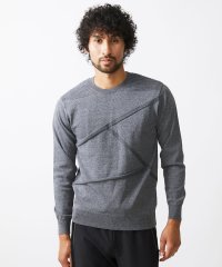 MICHEL KLEIN HOMME/切り替えストレッチクルーネックニット/506864331