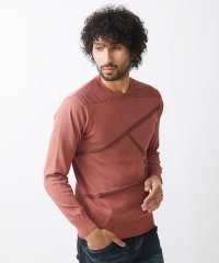 MICHEL KLEIN HOMME/切り替えストレッチクルーネックニット/506864331
