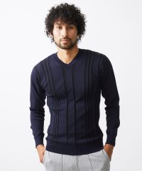 MICHEL KLEIN HOMME/切り替えストレッチVネックニット/506864332