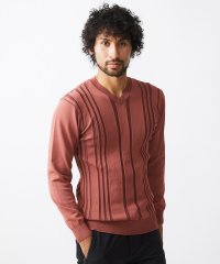 MICHEL KLEIN HOMME/切り替えストレッチVネックニット/506864332