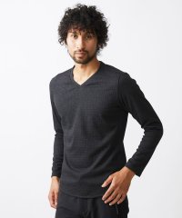MICHEL KLEIN HOMME/《日本製》千鳥柄Vネック長袖カットソー/506864340