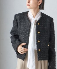 SHIPS WOMEN/GIOLICA: ツイード ノーカラー ジャケット/506864716