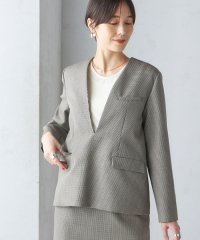SHIPS WOMEN/ウール混 チェック プルオーバー ジャケット（セットアップ対応）/506865013