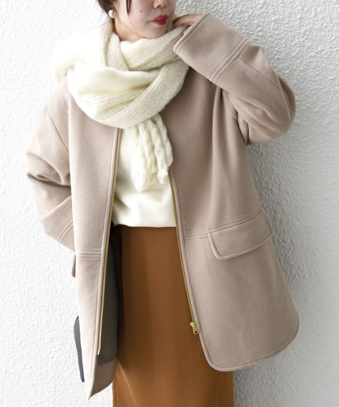 セール 30%OFF】SHIPS any: SUPER100 ノーカラー ジップ セール 30%OFF】SHIPS any: SUPER100 ノーカラー ジップ