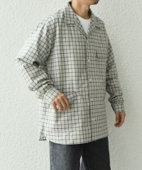 SHIPS any MEN/SHIPS any: モノトーン チェック サイドポケット シャツ ジャケット◇/506865891