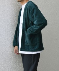 SHIPS any MEN/【WEB限定】SHIPS any: パイナップル フリース 1ボタン Vネック カーディガン◇/506865897