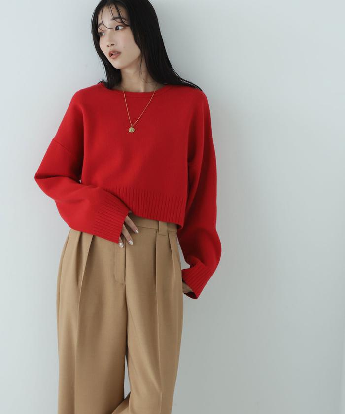 ダブルジャガードクロップドニット 24AW(506864410