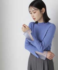 NATURAL BEAUTY BASIC/シアーカフスレイヤードニット　24AW/506864552