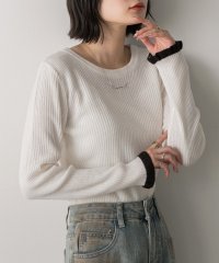ad thie/アドティエ ad thie 【2024AW新作】配色フレアスリーブリブニット/506865777