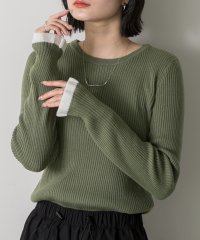 ad thie/アドティエ ad thie 【2024AW新作】配色フレアスリーブリブニット/506865777