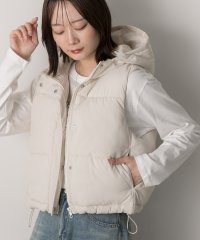 ad thie/アドティエ ad thie 【2024AW新作】フード付き中綿ショートベスト/506865779