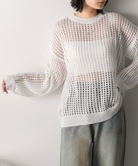 ad thie/アドティエ ad thie 【2024AW新作】透かし編み ニットプルオーバー/506865788