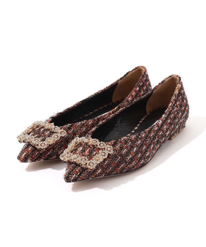 靴 PIPPICHIC Flat Pumps with New Jewel 36.5 PIPPICHIC Flat Pumps with New Jewel 36.5