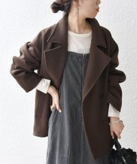 SHIPS any WOMEN/SHIPS any: ウール ミックス コクーン ショート Pコート/506867253