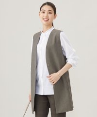 J.PRESS LADIES/【洗える】T/Rアルガンシルク ジレ/505650846