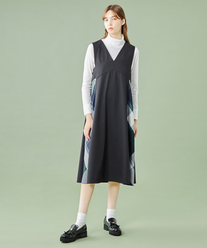 ✨定価3万円♡夏カラー✨ブルーレーベルクレストブリッジ シャツワンピース クレストブリッジチェックカラミクロスシャツドレス（ワンピース