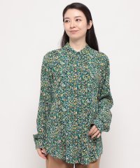 BENETTON (women)/【GREEN B】ビスコース100%総柄サイドスリット長袖シャツ・ブラウス/506852844