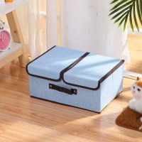 shoppinggo/ショッピングゴー shoppinggo 収納ボックス ふた付き 折りたたみ式 収納箱 仕切り 持ち手付 不織布 洗える 軽量 使いやすい 収納ケース 小物収納 /506867066