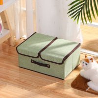 shoppinggo/ショッピングゴー shoppinggo 収納ボックス ふた付き 折りたたみ式 収納箱 仕切り 持ち手付 不織布 洗える 軽量 使いやすい 収納ケース 小物収納 /506867066