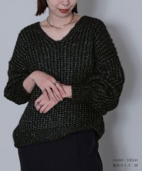 ur's/ラメローゲージVネックオーバーサイズニット/506867816