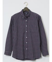 GRAND-BACK/グランバック GRAND－BACK 【大きいサイズ】ポロ・ビーシーエス/POLO BCS 綿混 チェック&ストライプ柄 ボタンダウン長袖シャツ/506867883