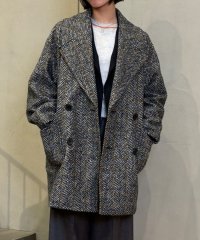 MACPHEE/へリンボンスライバー ダブルブレストコート/506869757