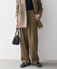 SHIPS any WOMEN/SHIPS any: cafissi ハウンドトゥース ワイド テーパード パンツ/506870909