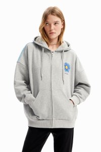 Desigual/デシグアル Desigual マーガレット ファスナー オーバーサイズフーディ/505805500