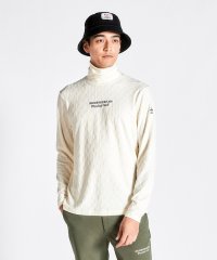 Munsingwear/ストレッチ起毛ベアジャカード長袖タートルネックシャツ/506413544