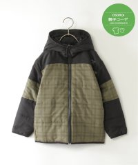 ikka kids/フード脱着チェック切り替えブルゾン（110〜160cm）/506811181