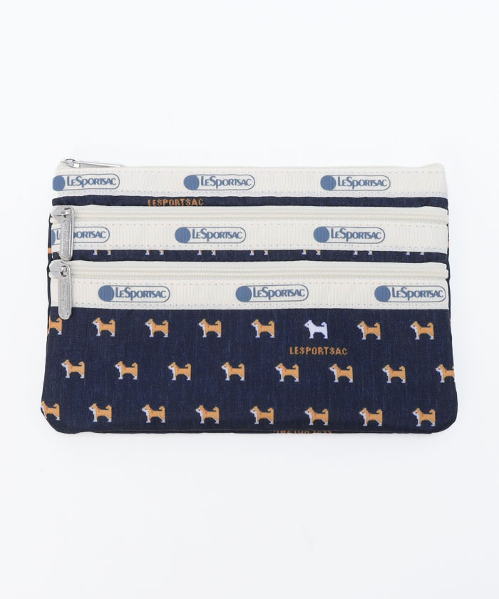 3－ZIP COSMETICデニムシバピクセル(506851549) | LeSportsac