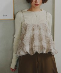 titivate/フリンジチェックバルーンキャミソール/506871843
