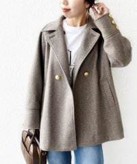 SHIPS WOMEN/【WEB限定】 〈手洗い可能〉ウール ライク ジャージー メルトン 2WAY Pコート/505752226