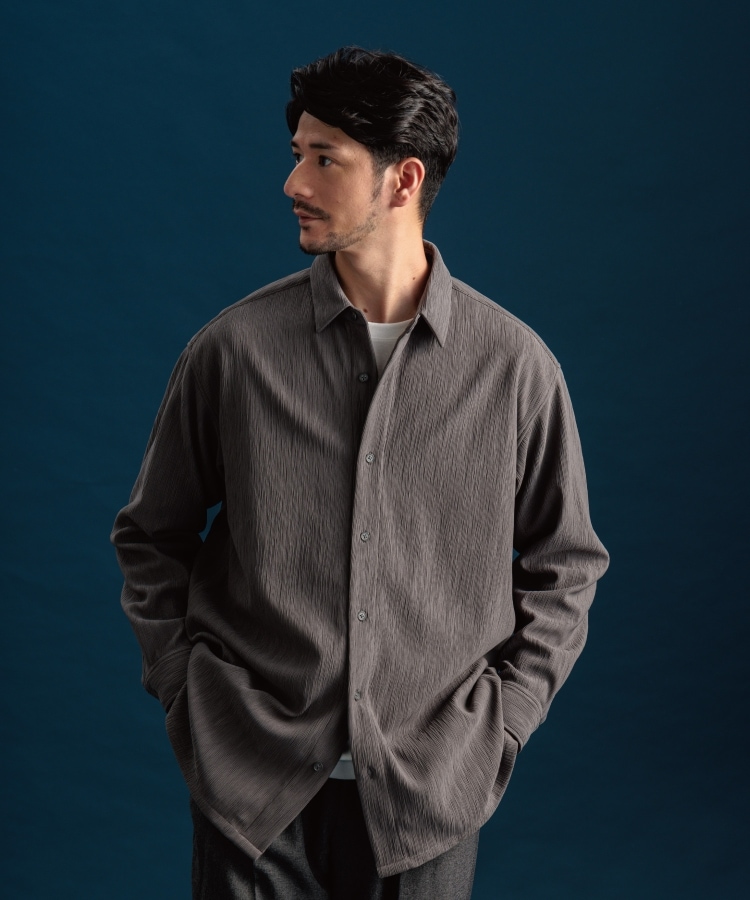 ISSEY MIYAKE シワ加工 シルクストール 楊柳