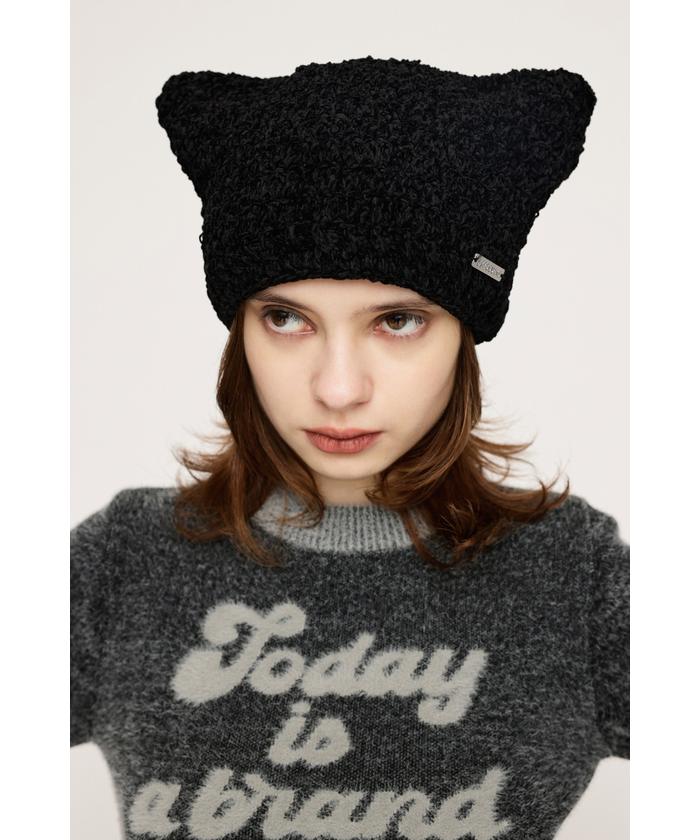MOLE YARN KITTY BEANIE(506875248) | スライ(SLY) - d fashion MOLE YARN KITTY BEANIE(506875248) | スライ(SLY) - d fashion