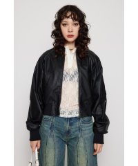 LAGUA GEM/CROPPED FAUX LEATHER ブルゾン/506875313