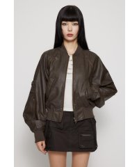 LAGUA GEM/CROPPED FAUX LEATHER ブルゾン/506875313