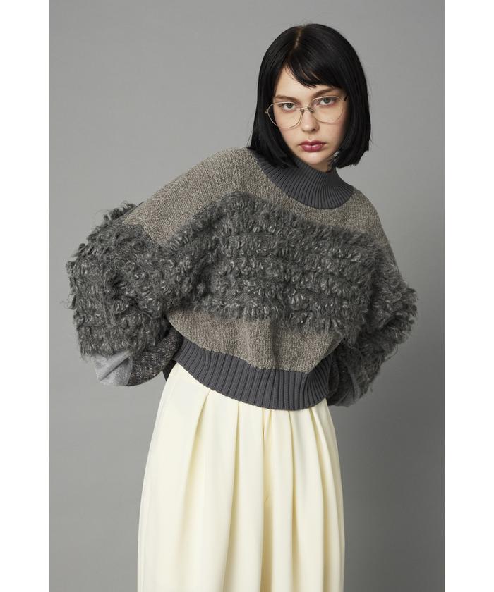 HeRIN.CYE ヘリンドットサイ ミックスニットショートトップス Mix knit short tops(506875332) | ヘリンドットサイ(HeRIN.CYE