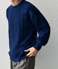 SHIPS any MEN/SHIPS any:〈手洗い可能〉アラン / ガーター 編み リラックス クルーネック ニット◇/506875563