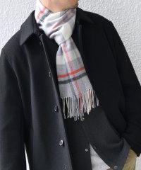 SHIPS any MEN/SHIPS any: サープラスヤーン ウール カシミヤ チェック マフラー◇/506875565