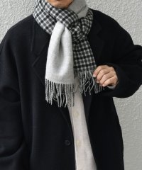SHIPS any MEN/SHIPS any: カシミヤ ダブルフェイス チェック マフラー 24FW◇/506875566