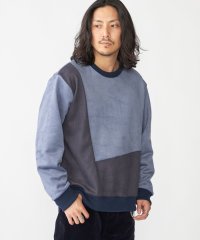SHIPS MEN/SHIPS:〈洗濯機可能〉パネル ポリエステル スエード ドッキング  ロングスリーブ Tシャツ/506876644