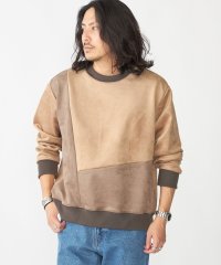 SHIPS MEN/SHIPS:〈洗濯機可能〉パネル ポリエステル スエード ドッキング  ロングスリーブ Tシャツ/506876644