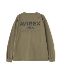 AVIREX/MIL. STENCIL T－SHIRT OFFICIAL LOGO / ミリタリー ステンシル 長袖Tシャツ オフィシャルロゴ /506473347